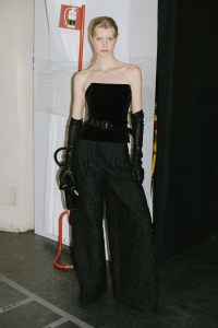 Backstage at Max Mara RTW Fall 2023