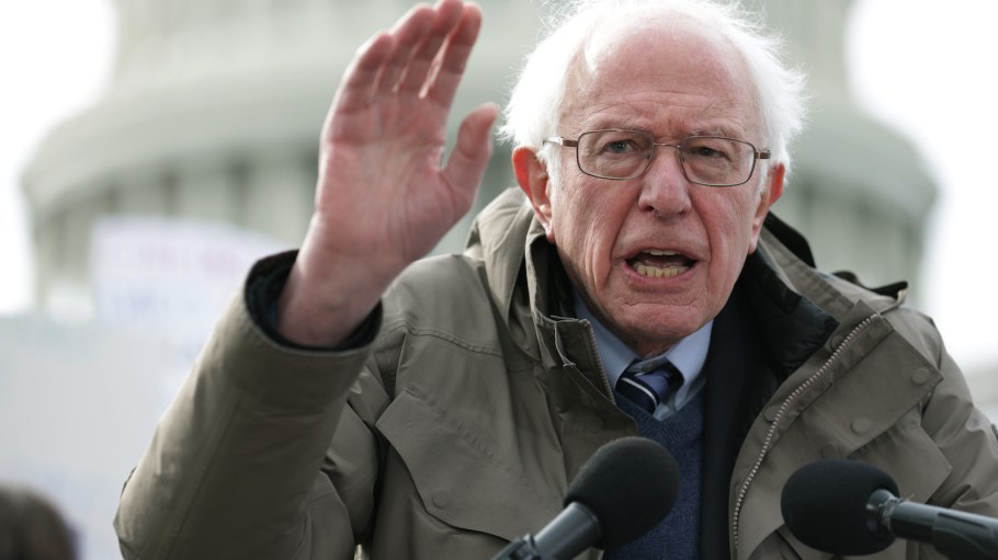 Sens. Bernie Sanders (seen here) and Mike Braun held a press conference Thursday to demand that rail companies provide workers with at least seven paid sick days.