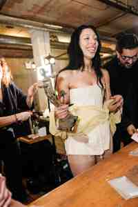 Backstage at Elena Velez RTW Fall 2023