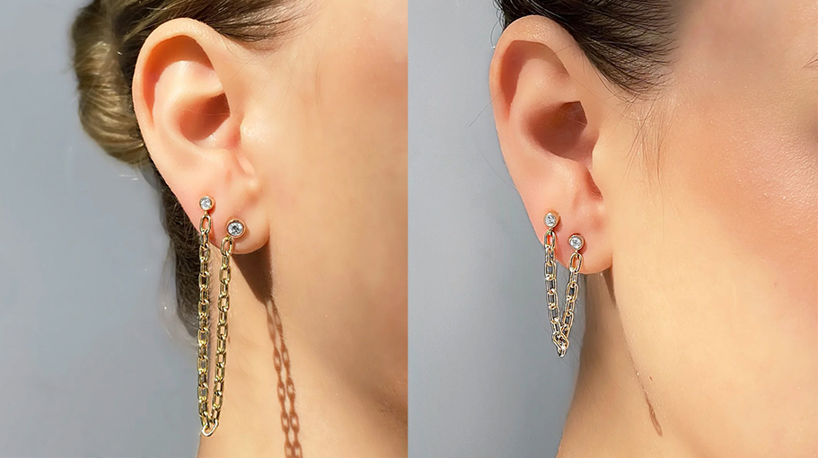 Jennifer Fisher diamond earrings lead art