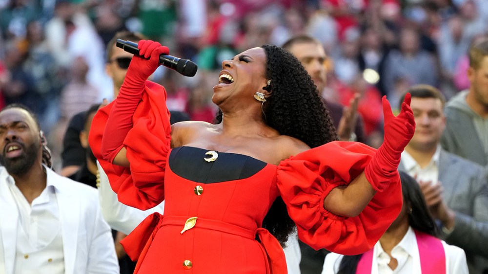 GLENDALE, ARIZONA - FEBRUARY 12:  Sheryl Lee Ralph performs during Super Bowl LVII at State Farm Stadium on February 12, 2023 in Glendale, Arizona. (Photo by Kevin Mazur/Getty Images for Roc Nation)