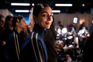 Backstage at Tory Burch RTW Fall 2023