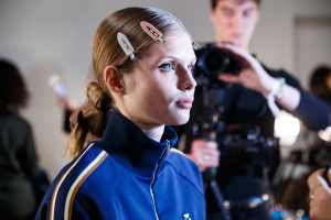 Backstage at Tory Burch RTW Fall 2023