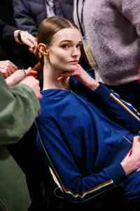Backstage at Tory Burch RTW Fall 2023
