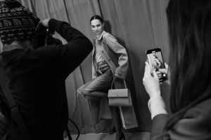 Backstage at Tory Burch RTW Fall 2023
