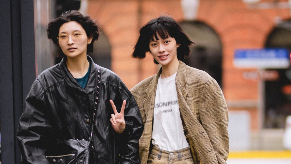 Street style during Shanghai Fashion Week