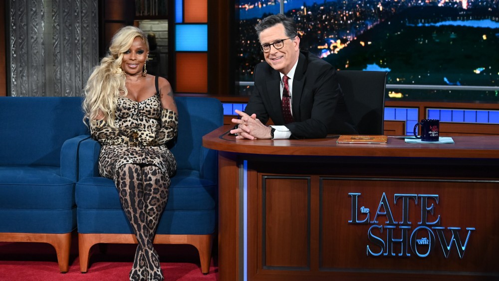 Mary J. Blige on the March 28 episode of "The Late Show With Stephen Colbert."