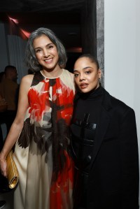 BEVERLY HILLS, CALIFORNIA - MARCH 10: (L-R) Radhika Jones, Editor-in-Chief, Vanity Fair and Tessa Thompson pose as Vanity Fair and Richard Mille host a private cocktail party honoring A24's "Everything Everywhere All at Once" in Los Angeles at Mandarin Oriental Residences Beverly Hills on March 10, 2023 in Beverly Hills, California. (Photo by Matt Winkelmeyer/Getty Images for Vanity Fair)