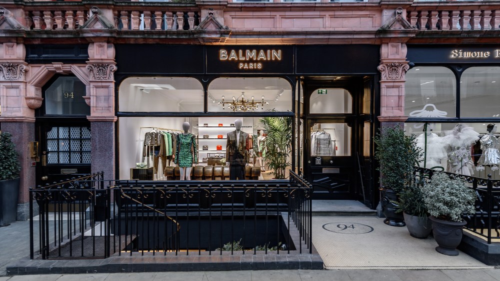 Balmain's new store on London's Mount Street.