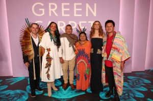Leo Cerda, Sônia Guajajara, Livia Giuggioli Firth, and guests