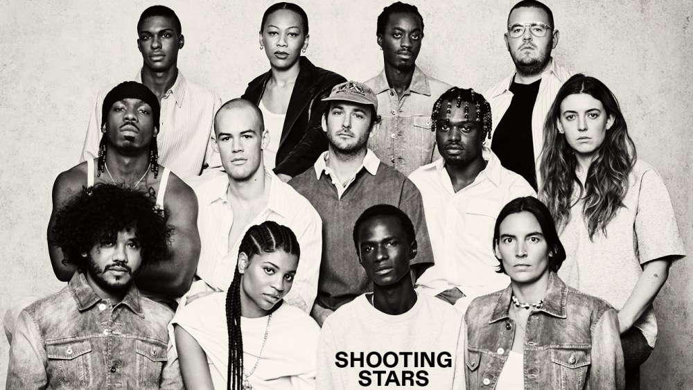 Cover of Dazad spring 2023 issue. Front left to right, top: Brent McKeever, Nadine Ijewere,  Justin French, Will Scarborough. Middle: Gabriel Moses, Hugo Comte, Thibaut Grevet, Campbell Addy, Clara Belleville. Bottom: Rafael Pavarotti, Renell Medrano, Malick Bodian and Lea Colombo.