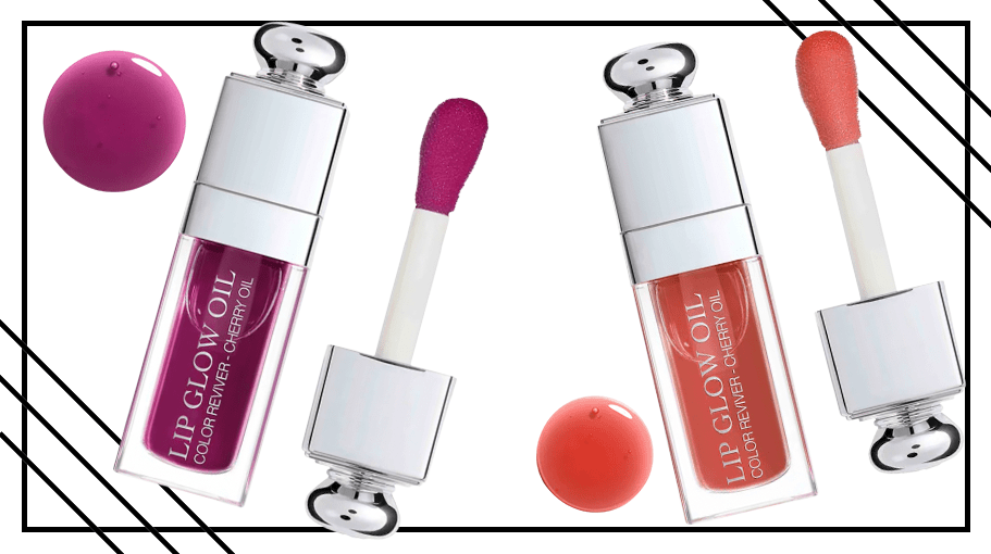 Dior Lip Glow bottles in berry and coral