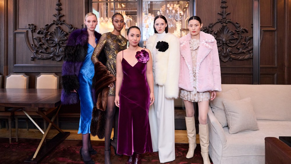 Chloe Mendel with models in looks from her Maison Atia Fall 2023 collection.