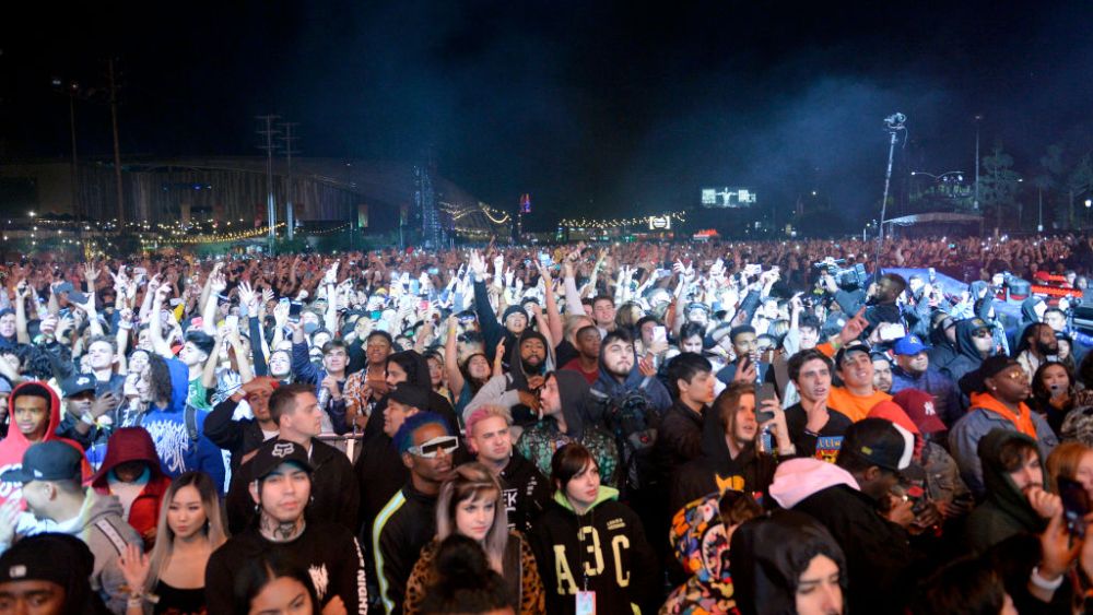 LOS ANGELES, CALIFORNIA - DECEMBER 15: A view of the audience during Rolling Loud Los Angeles 2019  Fueled by West Coast Cure on December 15, 2019 in Los Angeles, California. (Photo by Jerod Harris/Getty Images for West Coast Cure)