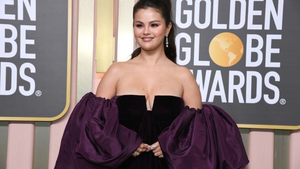BEVERLY HILLS, CALIFORNIA - JANUARY 10: Selena Gomez attends the 80th Annual Golden Globe Awards at The Beverly Hilton on January 10, 2023 in Beverly Hills, California. (Photo by Jon Kopaloff/Getty Images)