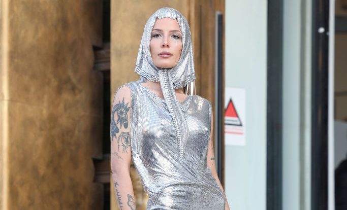 PARIS, FRANCE - MARCH 01: Halsey attends the Paco Rabanne Womenswear Fall Winter 2023-2024 show as part of Paris Fashion Week on March 01, 2023 in Paris, France. (Photo by Pierre Suu/Getty Images)