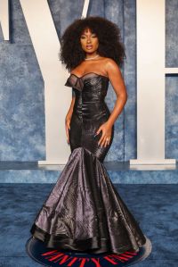 BEVERLY HILLS, CALIFORNIA - MARCH 12: Megan Thee Stallion attends the 2023 Vanity Fair Oscar Party Hosted By Radhika Jones at Wallis Annenberg Center for the Performing Arts on March 12, 2023 in Beverly Hills, California. (Photo by Amy Sussman/Getty Images)