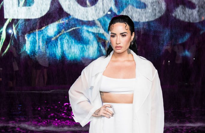 Demi Lovato at the Boss spring 2023 runway show on March 15 in Miami.
