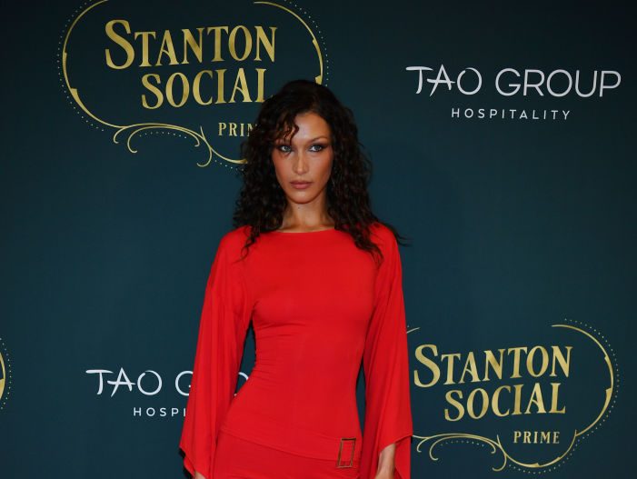 Bella Hadid at the grand opening of Stanton Social Prime at Caesars Palace on March 18 in Las Vegas.