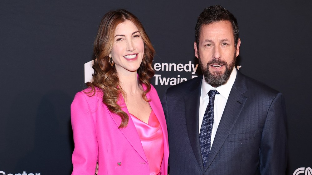 WASHINGTON, DC - MARCH 19: Jackie Sandler and Adam Sandler attend the 24th Annual Mark Twain Prize For American Humor at The Kennedy Center on March 19, 2023 in Washington, DC. (Photo by Paul Morigi/Getty Images)