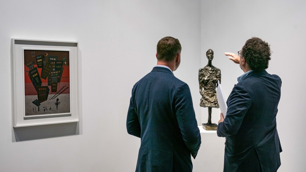 HONG KONG, CHINA - MARCH 21: Visitors attend the preview day of Art Basel Hong Kong at the Hong Kong Convention and Exhibition Centre on March 21, 2023 in Hong Kong, China. (Photo by Anthony Kwan/Getty Images)