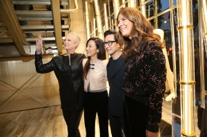 Michelle Yeoh, Jamie Lee Curtis, Ke Huy Quan and Roberta Armani.