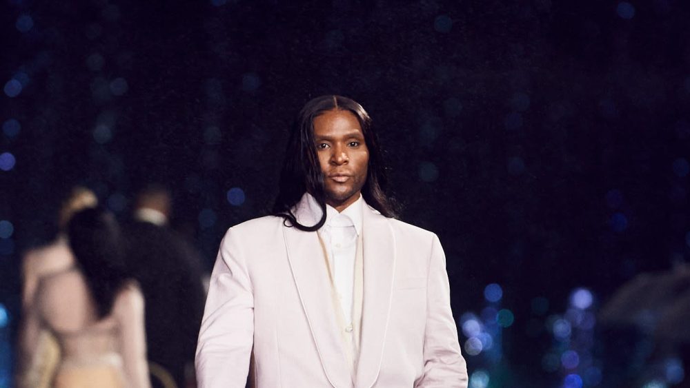 Law Roach walks Boss' Miami runway show for their spring 2023 collection.