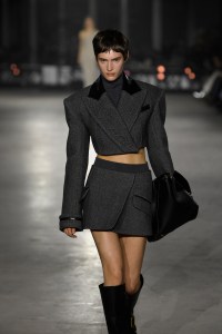 Model on the runway at Jonathan Simkhai Fall 2023 Ready To Wear Fashion Show on February 10, 2023 in New York City.