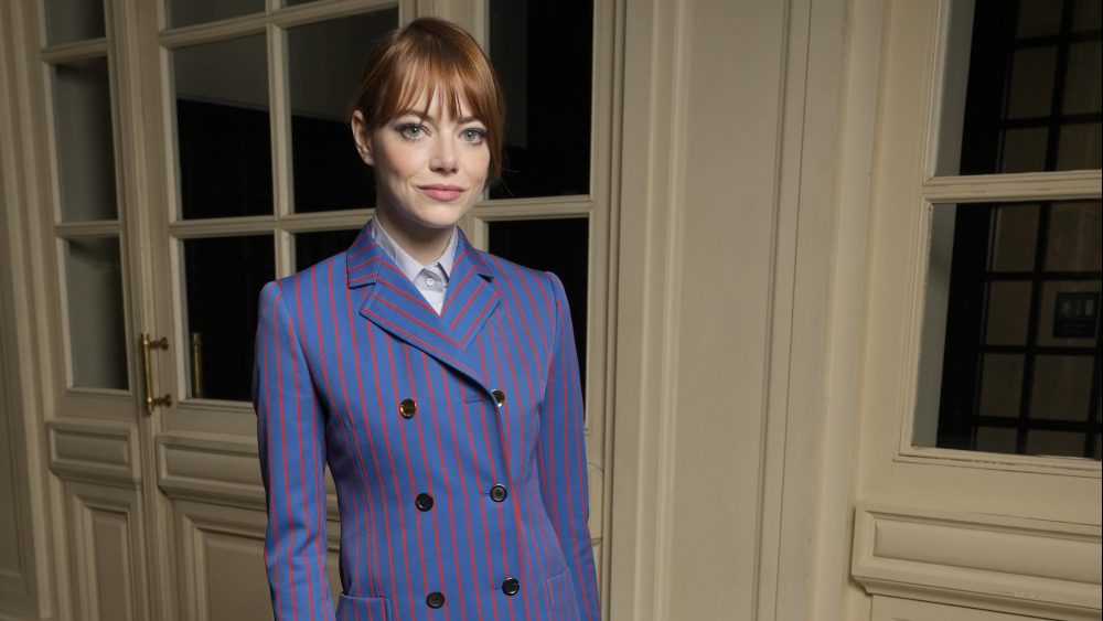 Emma Stone at Louis Vuitton Fall 2023 Ready To Wear Runway Show on March 6, 2023 at the Musee d’Orsay in Paris, France.