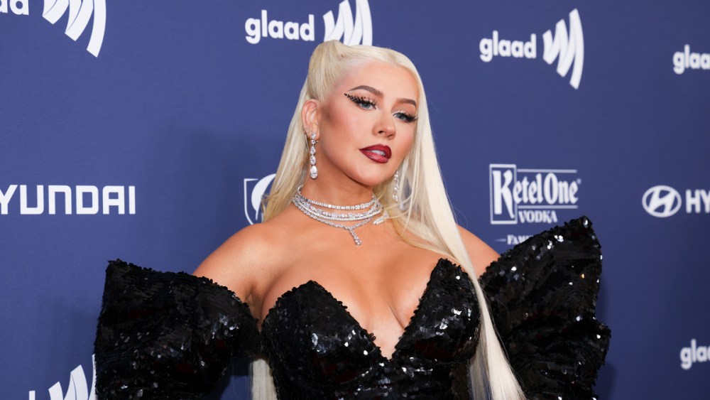 Christina Aguilera at the 34th GLAAD Media Awards held at The Beverly Hilton Hotel on March 30, 2023 in Beverly Hills, California.