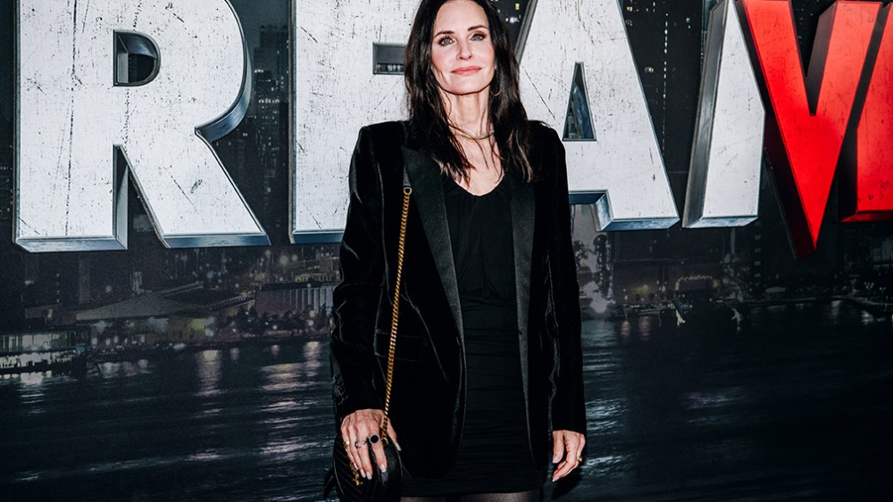 Courteney Cox at the premiere of "Scream VI" held at AMC Lincoln Square on March 6, 2023 in New York City.