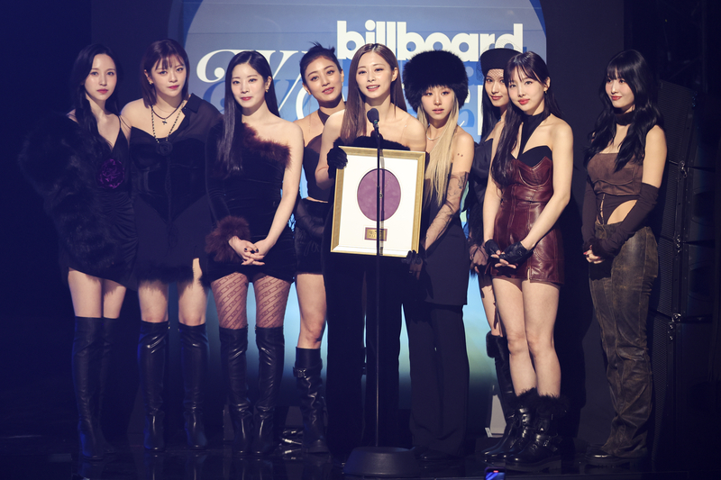 Twice accept the Breakthrough Award at Billboard Women In Music Awards  on March 1 in Los Angeles.