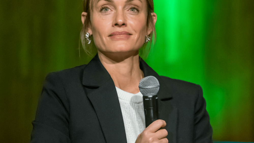 Amber Valletta at FIT's 17th annual sustainable business conference.