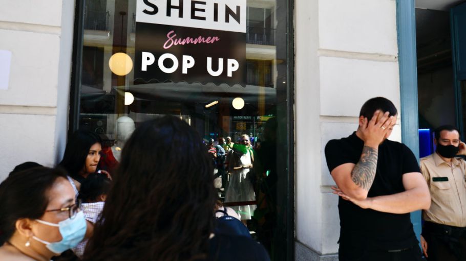 The security guard at the first physical Shein store in Madrid, on 02 June, 2022 in Madrid, Spain. The Chinese 'online' fashion brand Shein opens its first 'pop up store' in Madrid after the good reception it has had recent similar openings in countries such as France, Mexico and the United States.