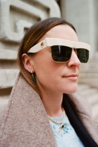 Jade Rizzo, jewelry designer: Linda Farrow’s sunglasses.