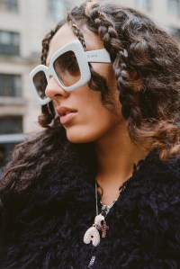 Chandni Amira Dhanoa, model: Alaïa’s sunglasses.
