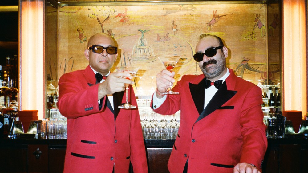 Abdul Rashid and Luis Serrano, bartenders at Bemelmans: Isabel Marant’s and Salvatore Ferragamo’s sunglasses.