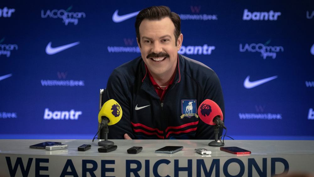 A still of Jason Sudeikis as Ted Lasso in AppleTV+ "Ted Lasso."