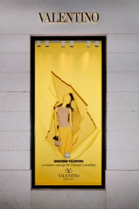 The Valentino Paris store's windows reinterpreted by stylist Clement Lomellini.