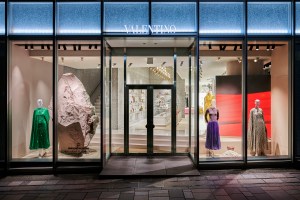 The Valentino Tokyo store's windows reinterpreted by stylist Masataka Hattori.