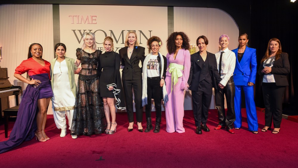 Quinta Brunson, Ayisha Siddiqa, Phoebe Bridgers, Jessica Sibley, Cate Blanchett, Masih Alinejad, Angela Bassett, Olena Shevchenko, Megan Rapinoe, Ramla Ali and Veronica Cruz Sanchez