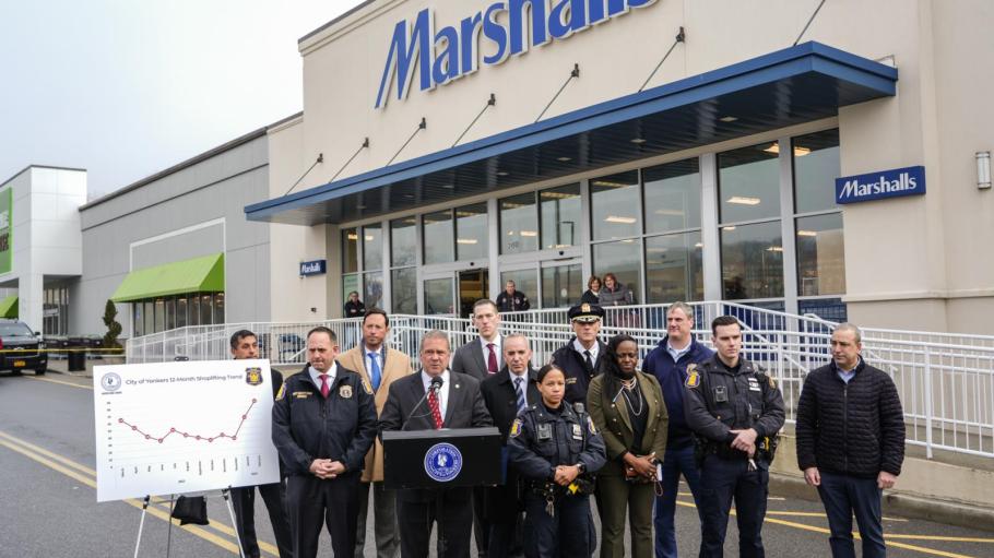 Yonkers Mayor Mike Spano and Yonkers Police Department address increase in shoplifting and property crimes in the City of Yonkers.