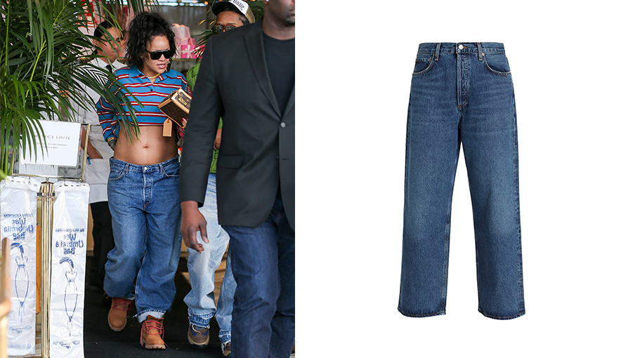 Rihanna low slung baggy jeans sale