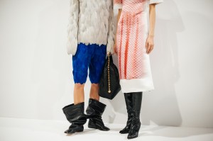 Backstage at Loewe RTW Fall 2023