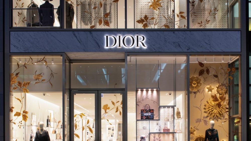 Exterior of the new Dior store in Hamburg.