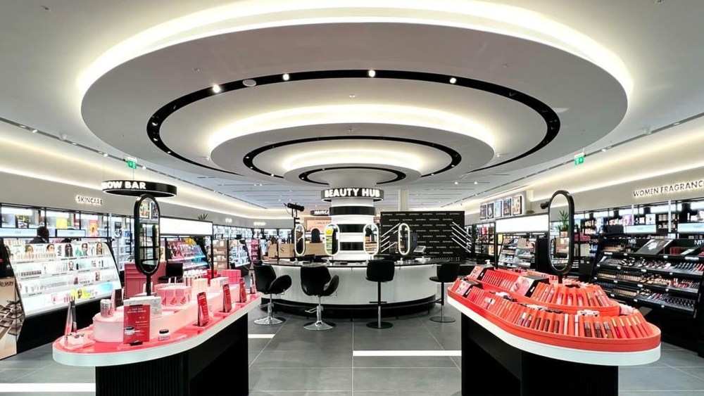 The shop floor at the new Sephora at Westfield London.
