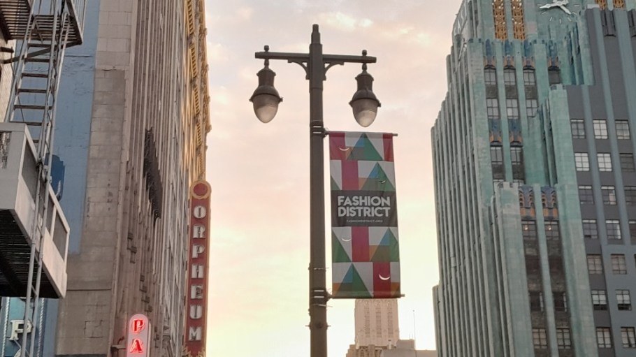 Los Angeles’ century-old Fashion District is home to about 100 blocks of apparel and footwear factories, fabric mills, trims manufacturers, design studios, warehouses and retail spaces.