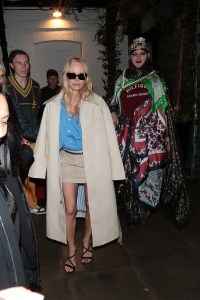 Pamela Anderson seen leaving the Tommy x Shawn: The "Classics Reborn" global activation VIP dinner on March 20, 2023 in London.