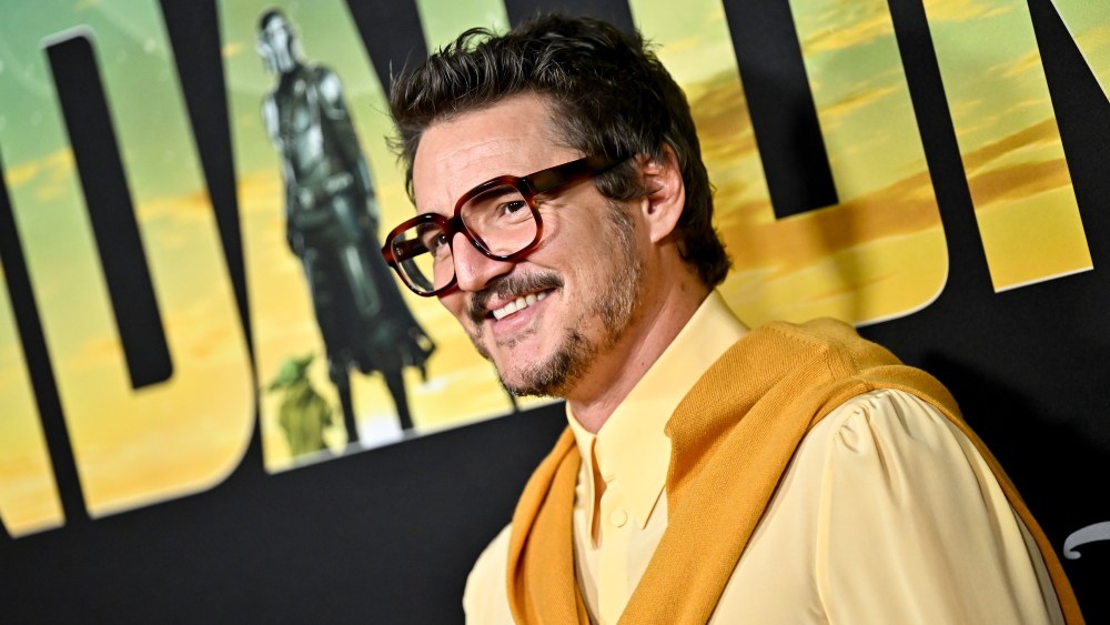 Pedro Pascal at the season three premiere of "The Mandalorian"