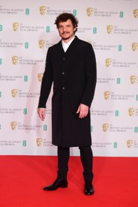 Pedro Pascal arrives for the EE BAFTA Film Awards at the Royal Albert Hall in London. Picture date: Sunday April 11, 2021. (Photo by Ian West/PA Images via Getty Images)